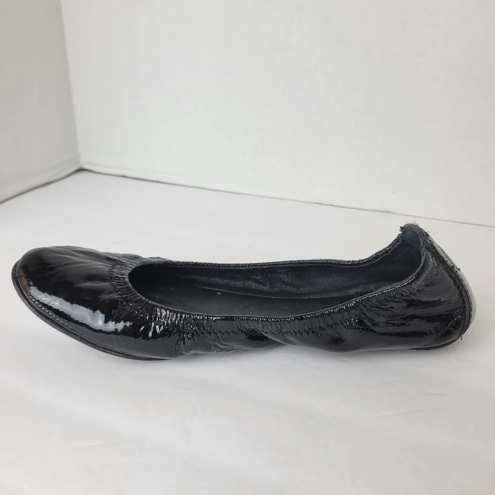 Tory Burch Black Patent Leather Ballet Flats